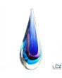 Galssculptuur Vlam Indigo22cm  Dante Martetto
