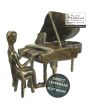 Bronzen beeld Pianist achter de vleugel van Eduard Martens
