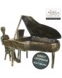 Bronzen beeld Pianist achter de vleugel