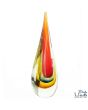 Glassculptuur Vlam Red and Colors 28cm Unica