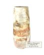 Unieke keramiek vaas in Raku Terre Polie techniek van Brigitte Moron 33cm