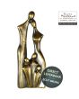 Bronzen beeld Happy Family met 3 kinderen Art Unica
