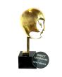Bronzen Pablo Gargallo masket op sokkel