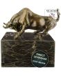 Bronzen stier Bull op sokkel Art Unica brons collectie