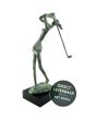 Bronzen beeldje Golfster 28cm Art uNica