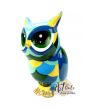 Art Owl BLUE FEATHER beeld uil blauw
