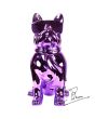 Beeld Bulldog Pop Art Soul Man metallic Purple 38cm
