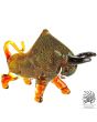 Beeld stier glaskunst goud Art Unica unieke glassculpturen
