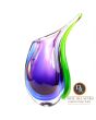 Design glaskunst vaas Potenza Viola Dino Ripa Art Unica glas
