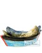 Love Boat beeld keramiek twee vissen Romantiek in een bootje Edith Madou Art Unica