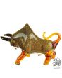 Stier glaskunst beeld goud Art Unica unieke glassculpturen