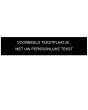 Voorbeeld tekstplaatje met uw persoonlijke tekst voor beeldje Golfster