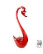 Zwaan glaskunst beeld glossy red