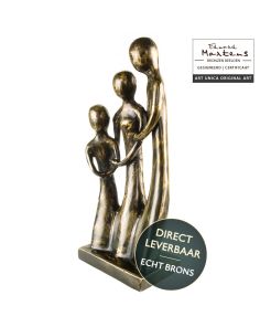 Familiegeluk bronzen beeld  