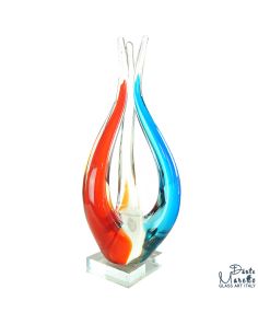 Familie beeld glas