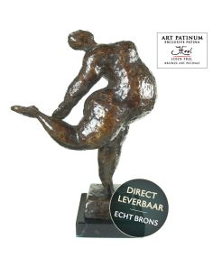 Bronzen beeld dikke Dame Living theMoment