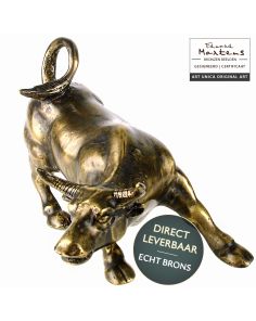 Bronzen beeldje Stier van Eduard Martens Art Unica brons