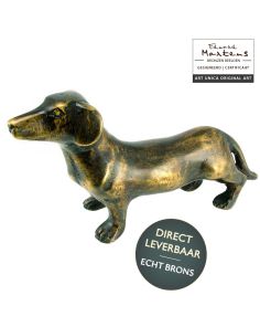 Bronzen beeldje Hondje Tekkel  Art Unica