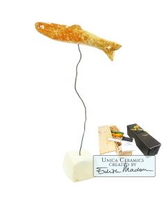 Geluksvisje keramiek beeldje vis Art Unica keramiek vissen