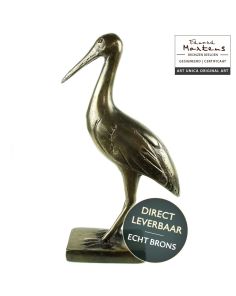 Bronzen beeldje Ooievaar van Eduard Martens Art Unica