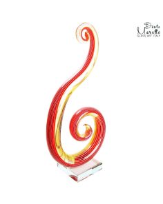 Glassculptuur Harmonie rood geel