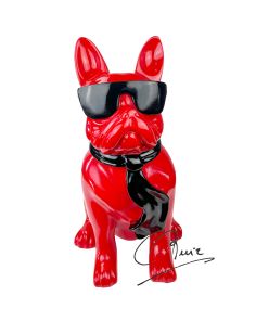 Pop Art Beeld Bulldog Soul Man Red 28cm