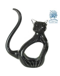 Poes beeldje Glaskunst 