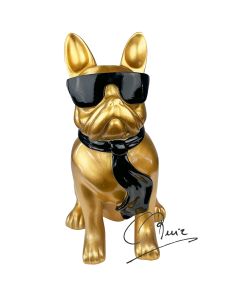 Pop Art Beeld Bulldog Soul Man Gold 28cm