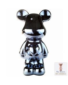 The Bear beeldje beer keramiek van Jeff Koons kleur Midnight Blue