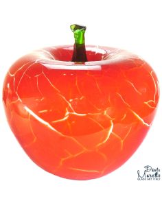 Glassculptuur Appel rood 