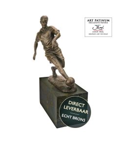 Voetballer bronzen beeld bruin Art Unica bronzen beelden collectie
