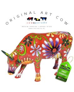 Flower Lover Cow Koebeeld beschilderd