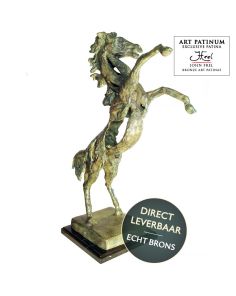 Bronzen beeld steigerend Paard titel Energy Unica