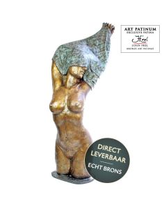 Bronzen beeld Tentation verleidelijke vrouw Art Unica brons
