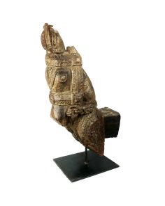  Houten beeld Paard Marwari antiek