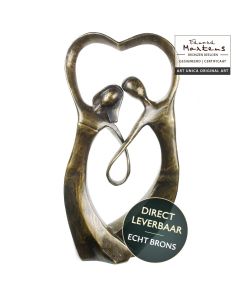 Bronzen beeldje Samenzijn Art Unica galerie en Kunstwinkel Amersfoort