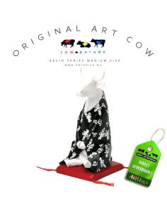 Meditating Cow Koebeeldje beschilderd
