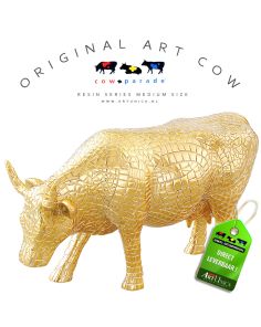 Mira Moo Gold koebeeldje kunst koe