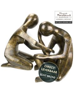 Set bronzen beelden titel Aandacht