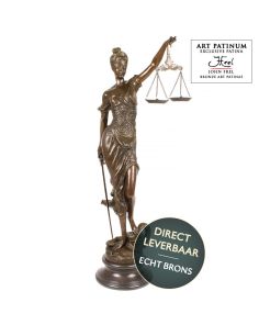 Vrouwe Justitia bronzen beeld 100cm Art Unica brons Collectie