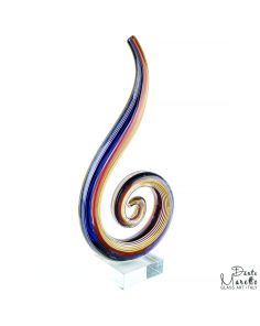 Freedom 27cm glassculptuur blauw
