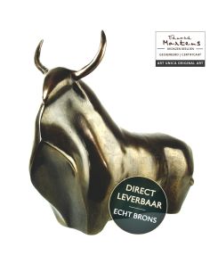 Bronzen beeld Stier titel Kracht van Eduard Martens Art Unica