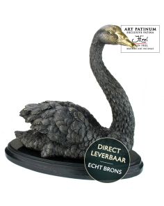 Bronzen beeld zwarte Zwaan titel Elegance