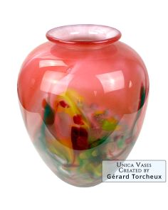 Glaskunst vaas Unica Fleur Art Unica