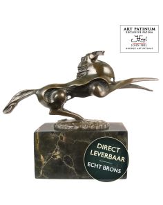 Bronzen beeld op Paard Unica Art brons collectie