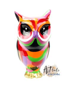 Art Owl RED FEATHER beeld uil rood Unica Artists