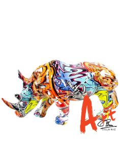 Art Rhino Graffity beeld Art Unica