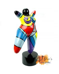 Elodie dikke dame beeldje beschilderd Art Unica Artists Collective