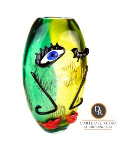 Faccia Amore Art Unica Glaskunst vaas Dino Ripa