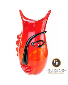 Faccia Curioso Italiaanse glaskunst vaas en object Art Unica